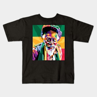 Bunny Wailer Portrait Pop Art Kids T-Shirt